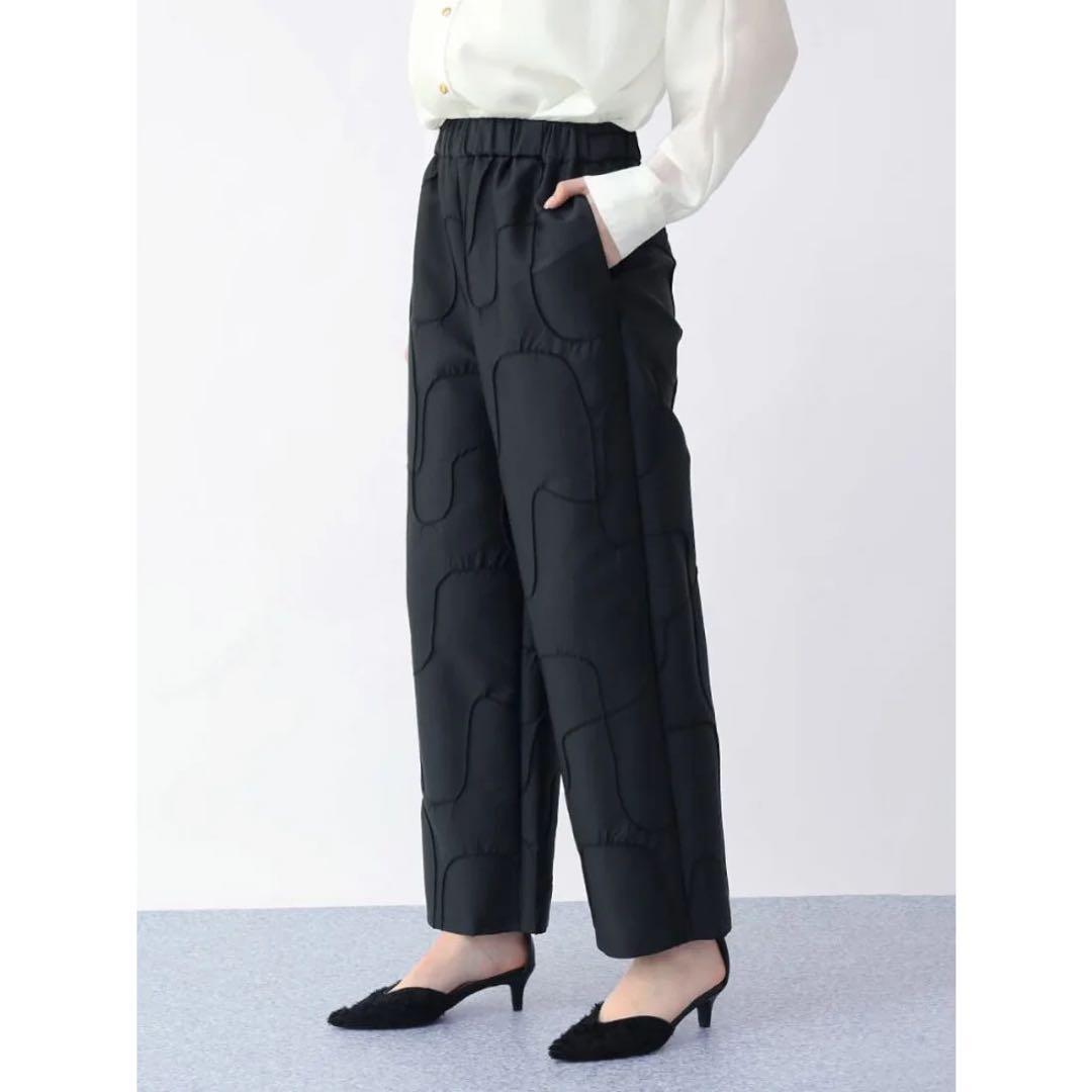 【新品】Aga ジオメトリックラインパンツ （ブラック）定価22000円