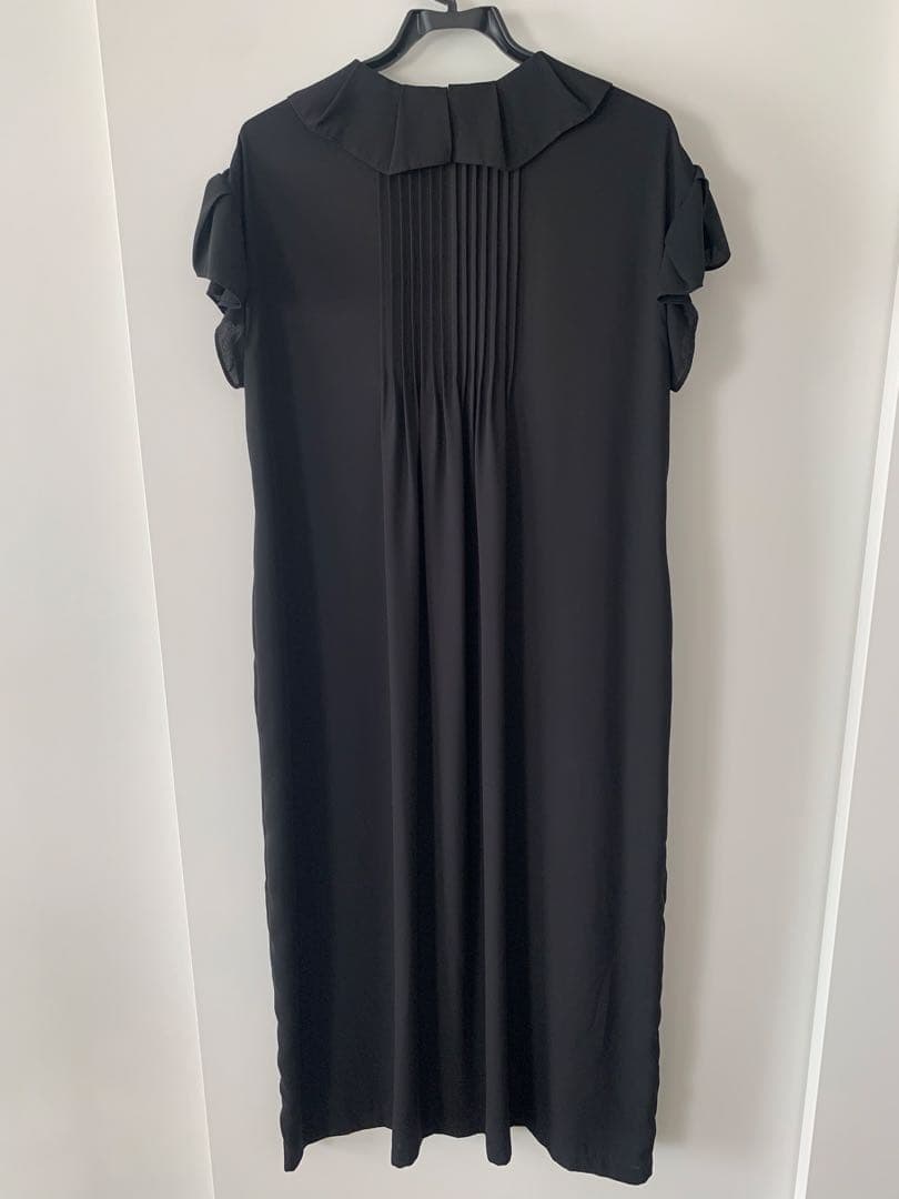 Curensology ブラックラップフルカラーコクーンワンピース