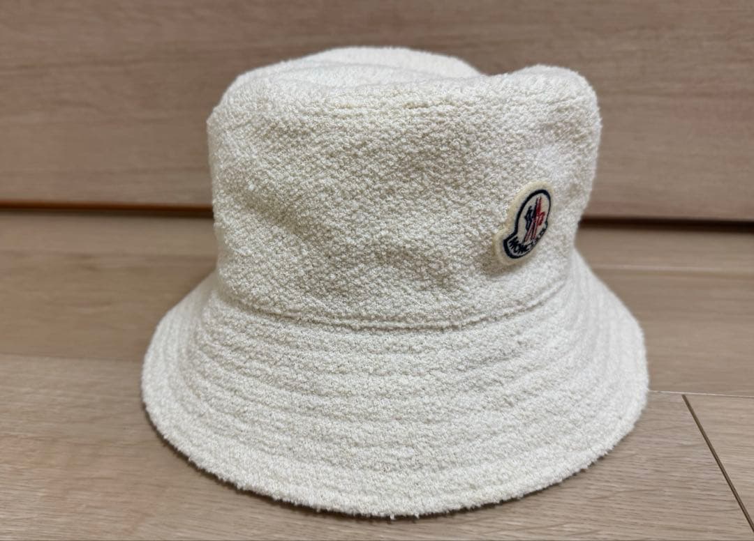 モンクレール　MONCLER バケット　ハット　白　ホワイト　M 帽子　キャップ