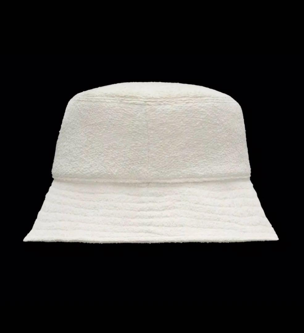 モンクレール　MONCLER バケット　ハット　白　ホワイト　M 帽子　キャップ