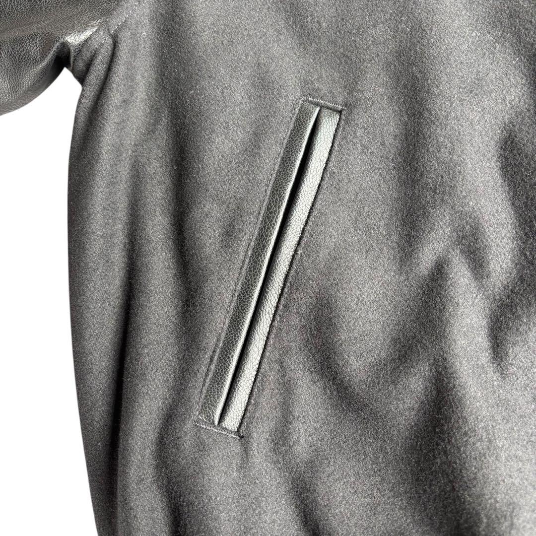 【極美品】X-GIRL エックスガール　￼スタジャン　ワッペン　袖レザー切替　黒