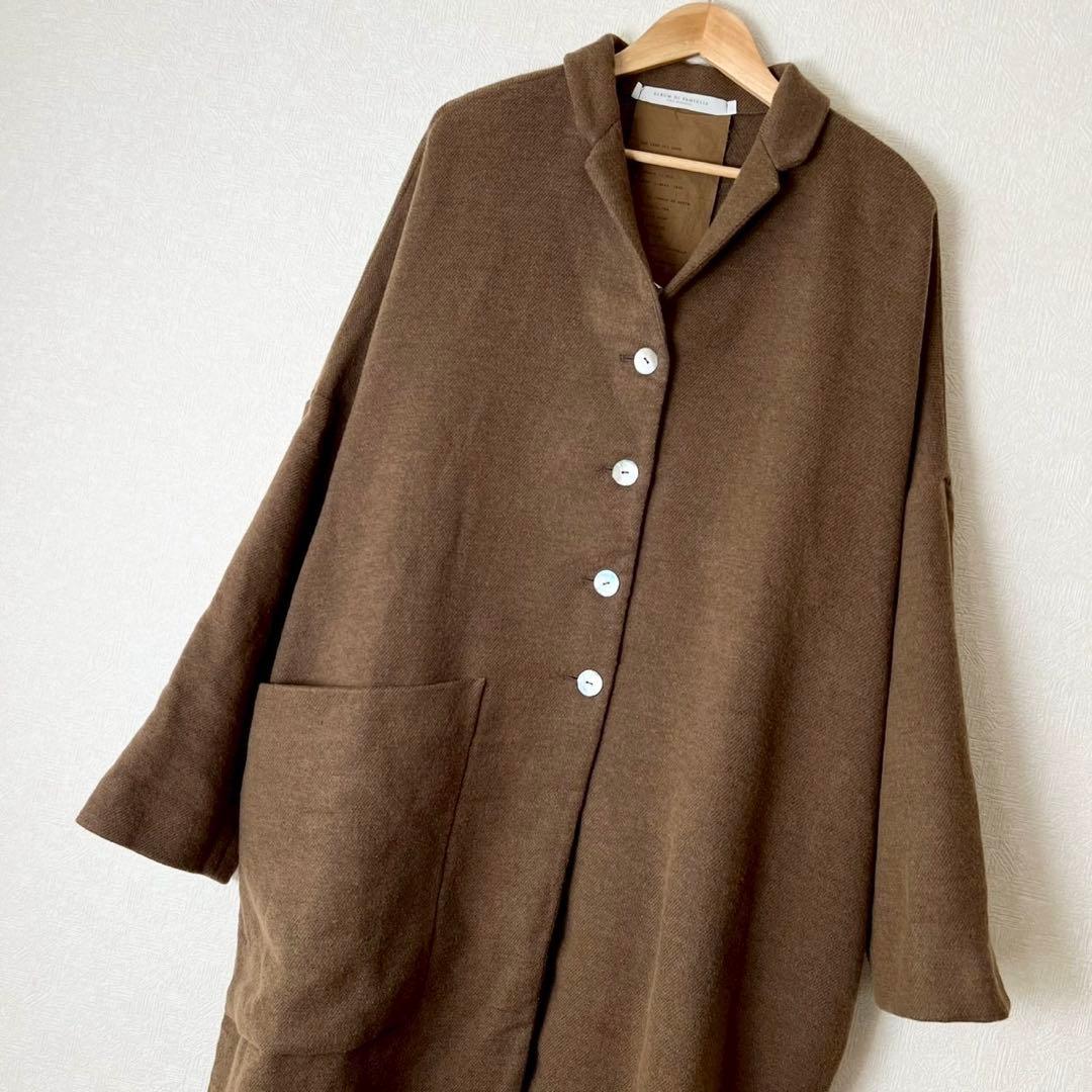 ALBUM DI FAMIGLIA 20AW ウール ルーズコート 片ポケット