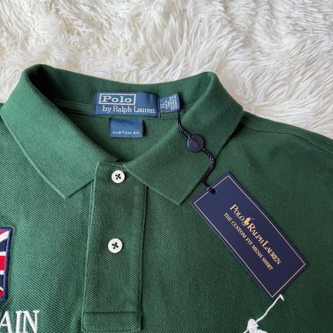 新品未使用⭐︎ラルフローレン ポロシャツ 緑 ビッグポニー刺繍 イギリス XL