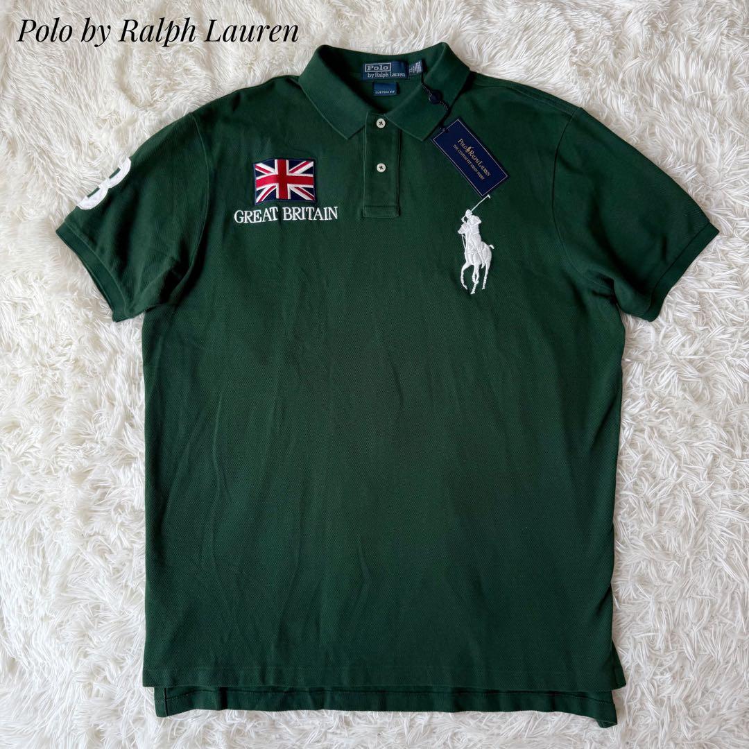 新品未使用⭐︎ラルフローレン ポロシャツ 緑 ビッグポニー刺繍 イギリス XL