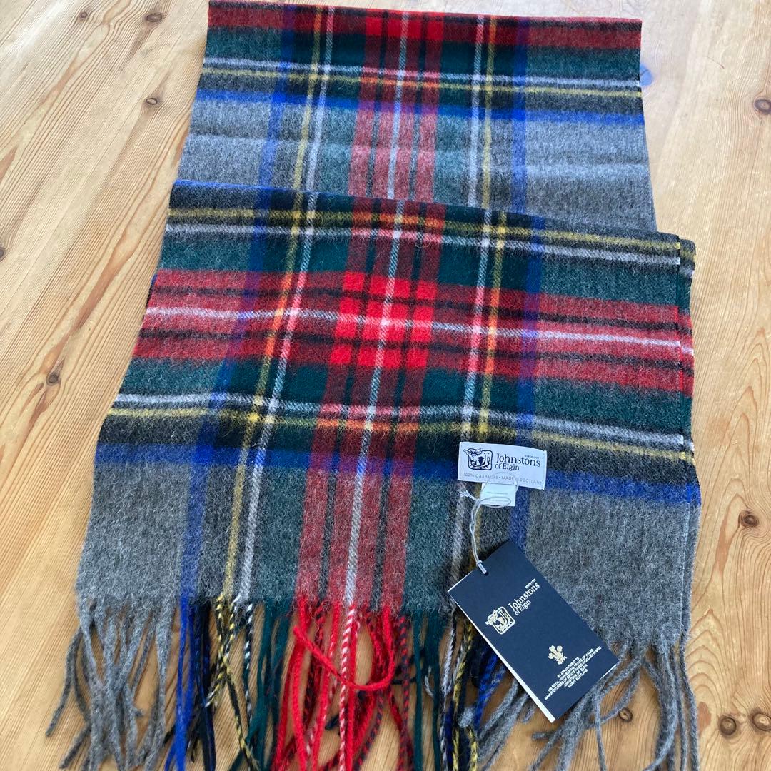新品✨ジョンストンズ　カシミヤ　マフラー タータンチェック グレースチュアート