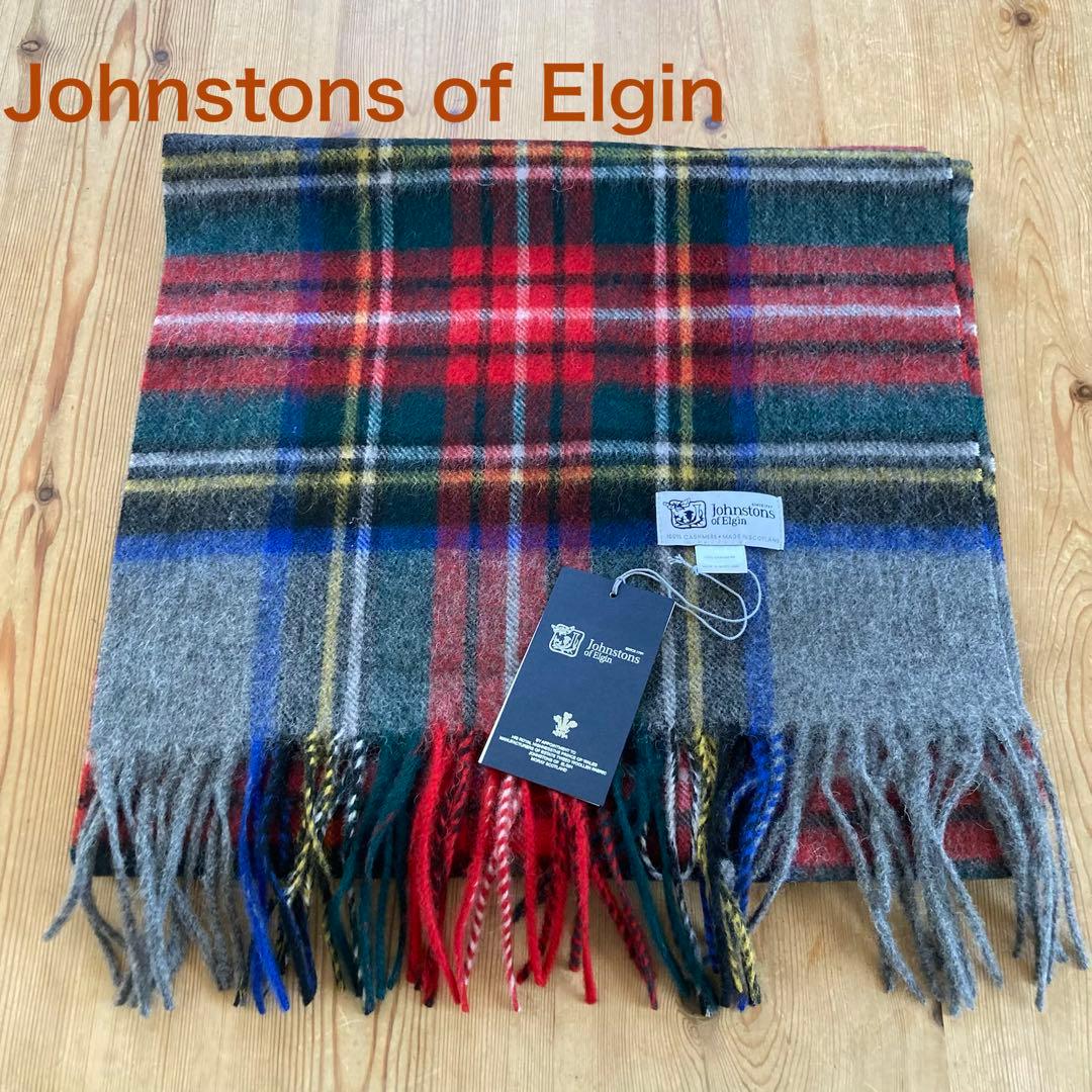 新品✨ジョンストンズ　カシミヤ　マフラー タータンチェック グレースチュアート