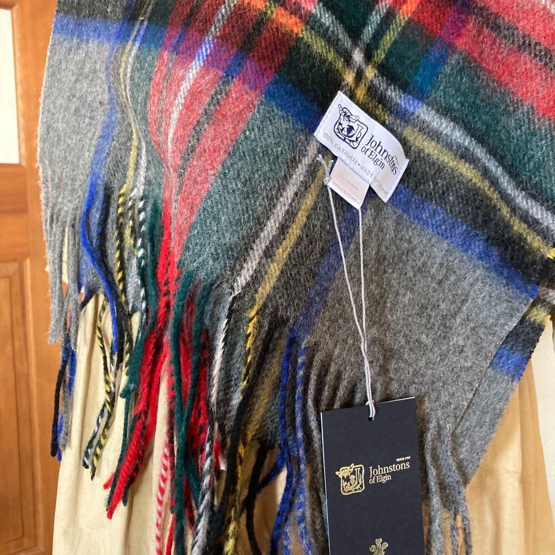 新品✨ジョンストンズ　カシミヤ　マフラー タータンチェック グレースチュアート