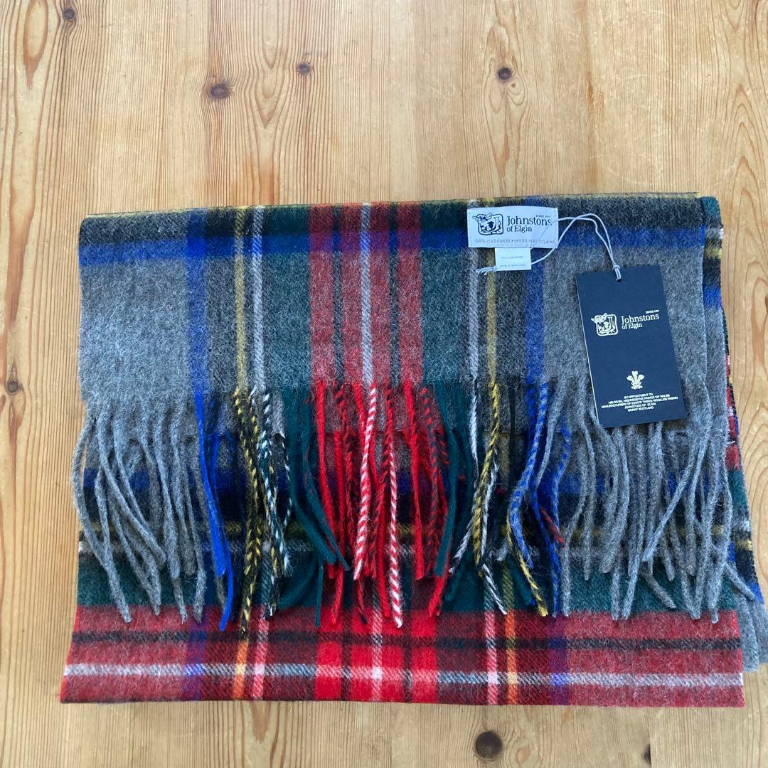 新品✨ジョンストンズ　カシミヤ　マフラー タータンチェック グレースチュアート