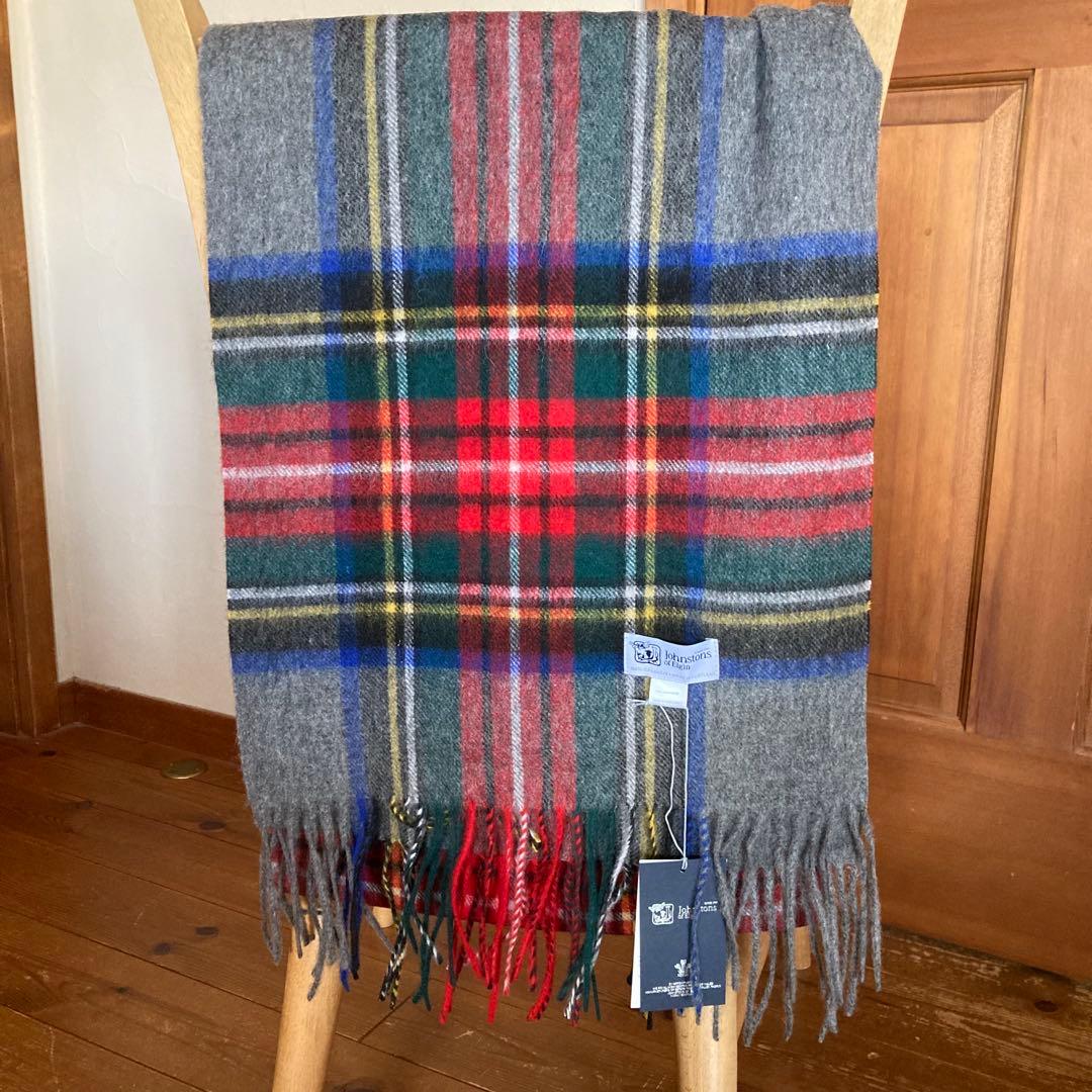 新品✨ジョンストンズ　カシミヤ　マフラー タータンチェック グレースチュアート