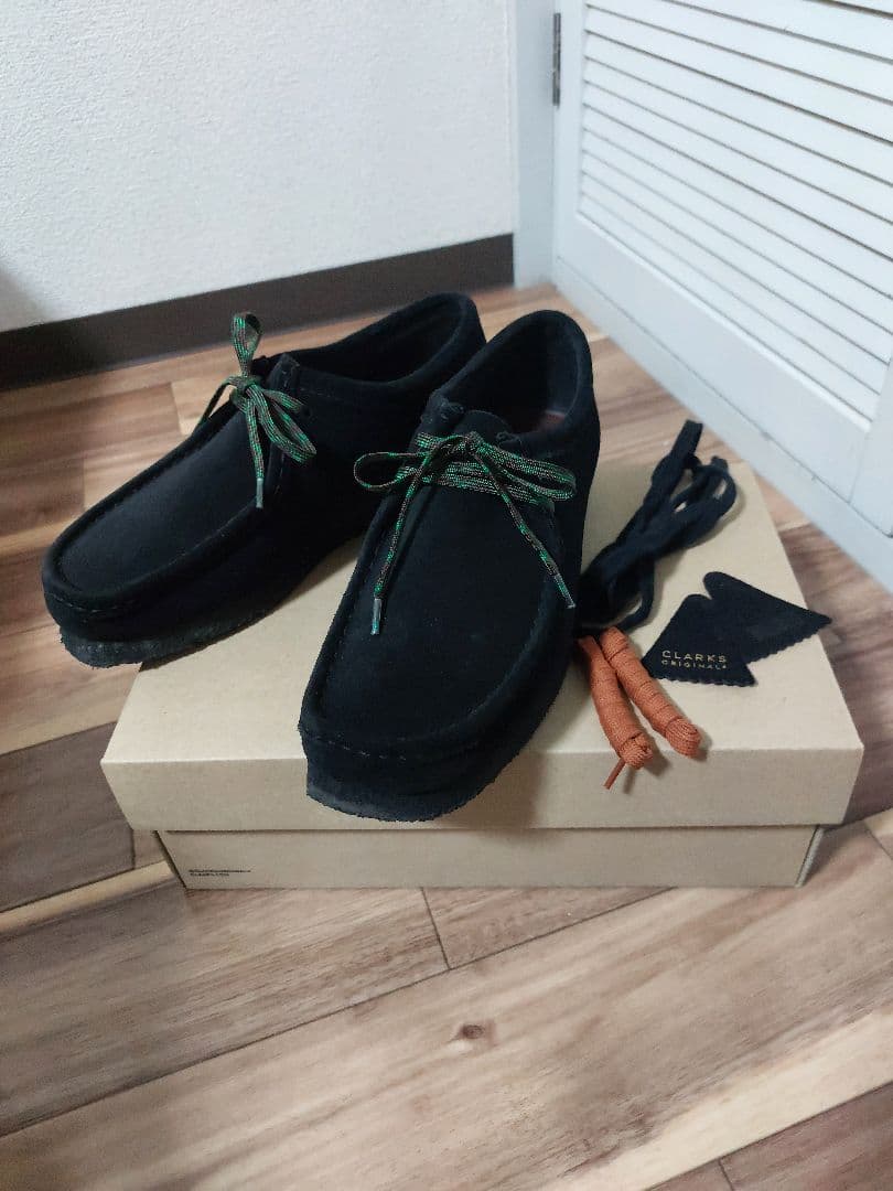 CLARKS Wallabee ワラビー　ヴィンセントシューレース付き　25