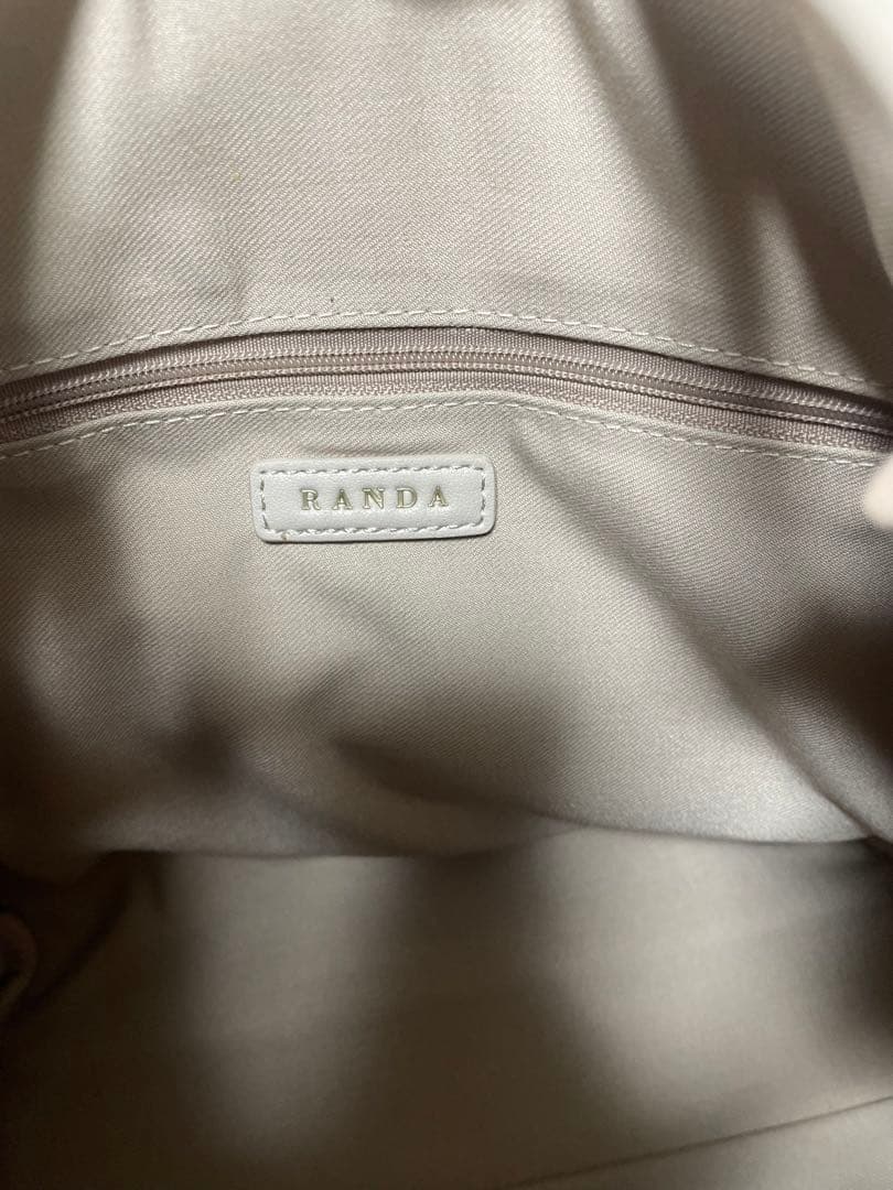 RANDA 【A4対応】リボントートバッグ ベージュ