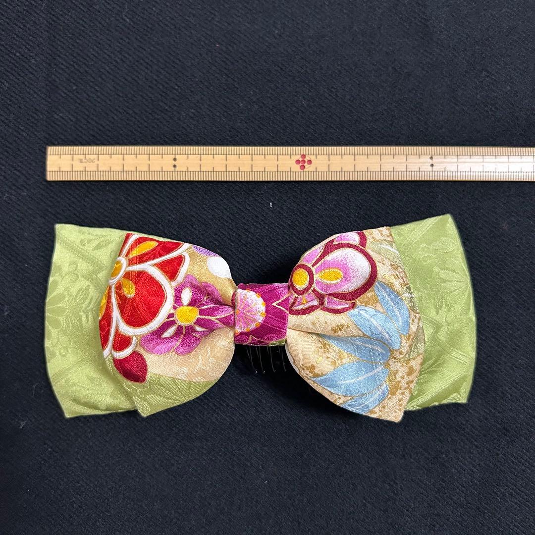 市松人形12号正絹着物と髪飾り　アンティークドール　ビスクドール