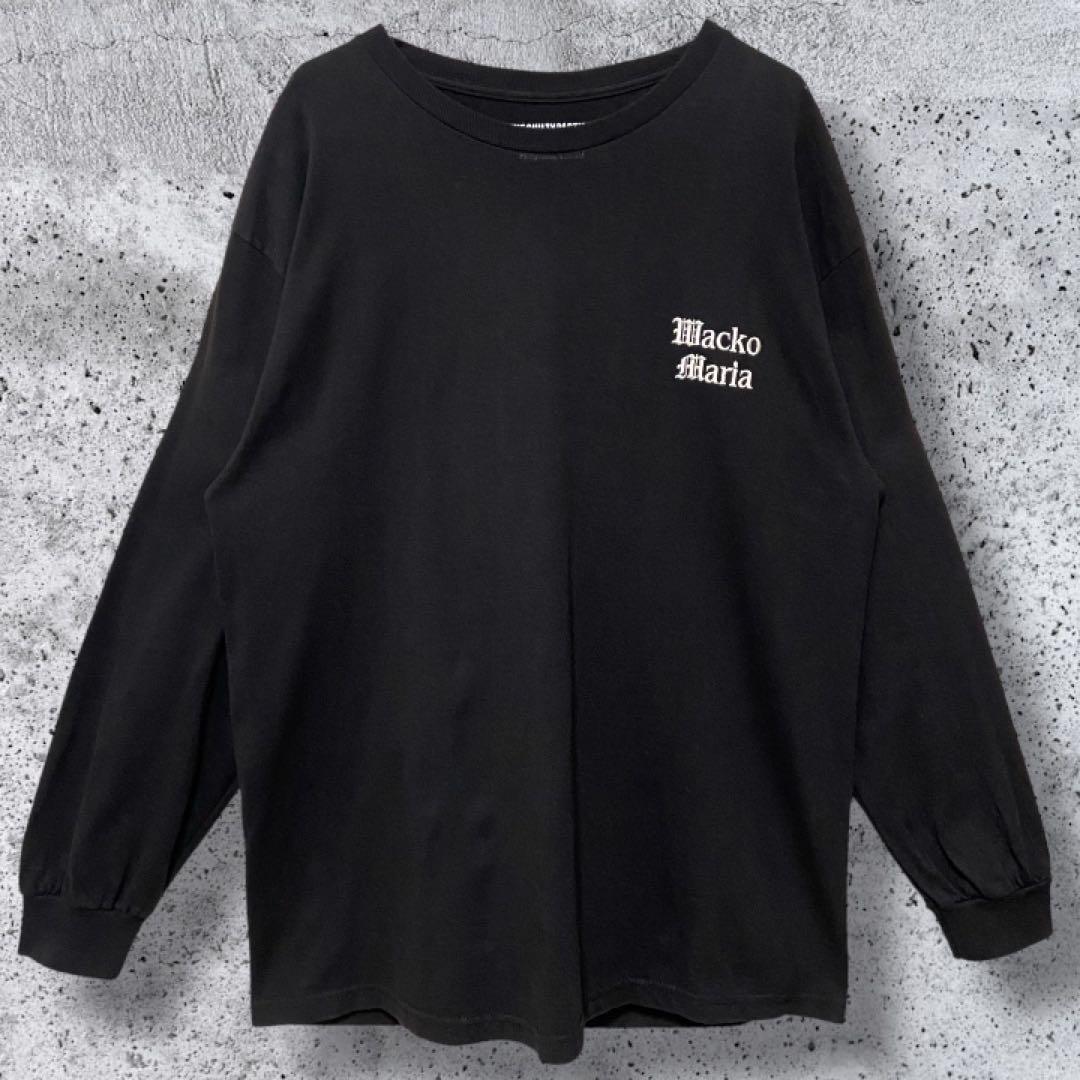 【入手困難】ワコマリア ワンポイント刺繍 ロンT 黒L 野村訓一 菅田将暉 窪塚