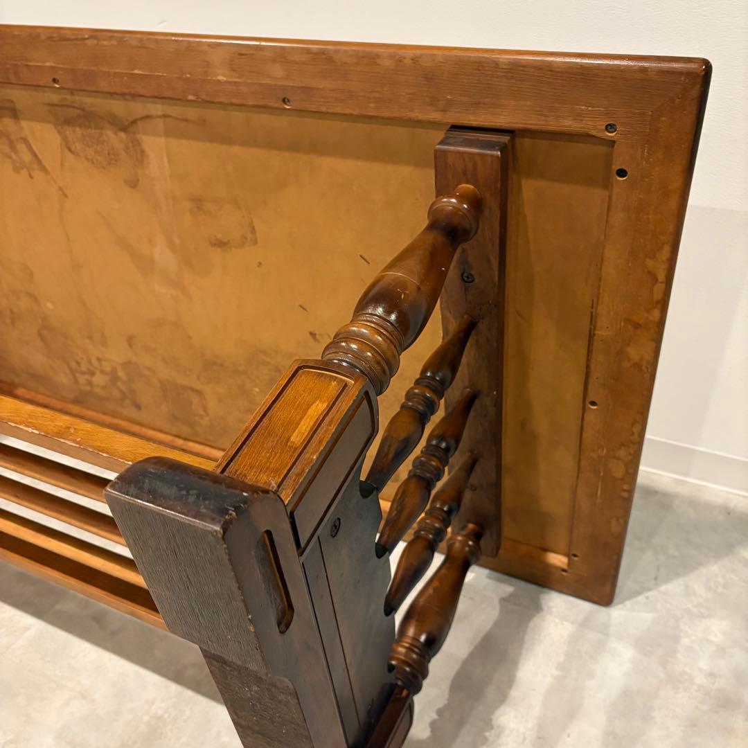 センターテーブル　ローテーブル　リビングデーブル　大理石柄　木製