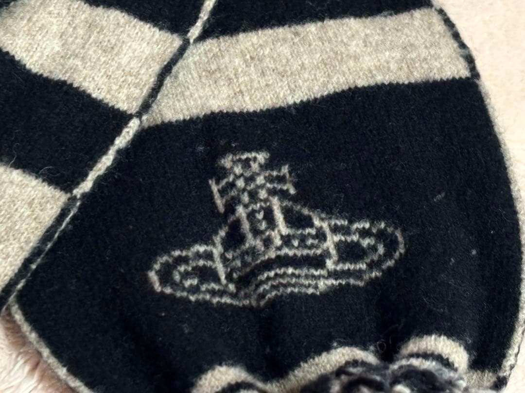 ち*読様 Vivienne Westwood マフラー　オーブ　ポンポン　ボーダ