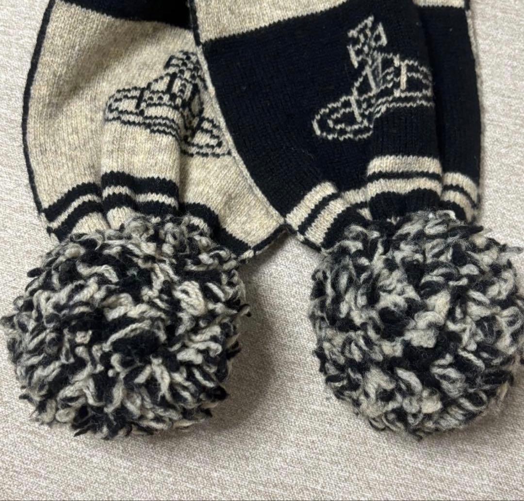 ち*読様 Vivienne Westwood マフラー　オーブ　ポンポン　ボーダ