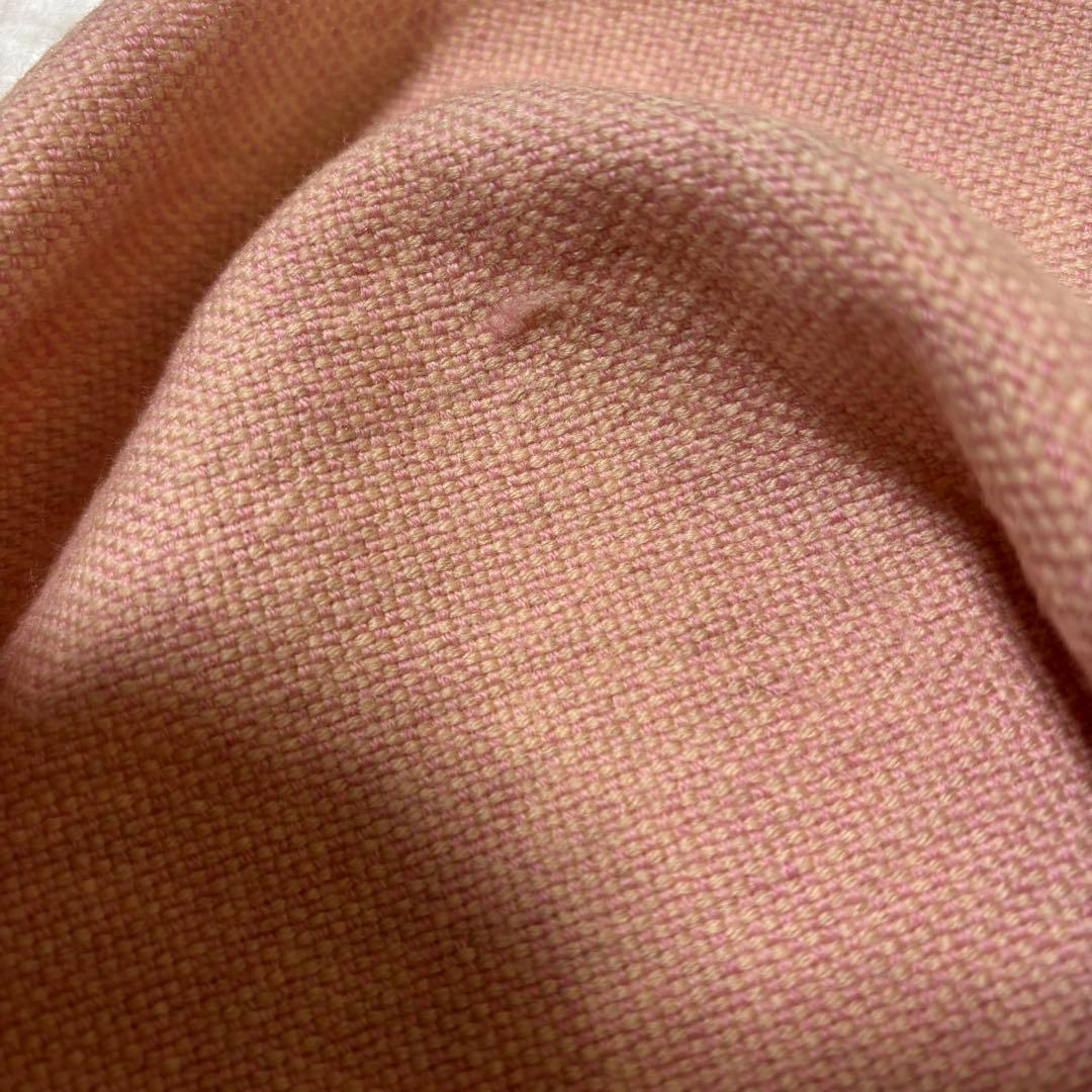 FENDI マフラー ピンク ウール ロゴ入りイタリア製