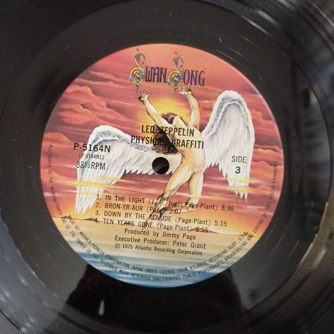 Led Zeppelin フィジカルグラヒィティ2枚組レコード帯、ポスター付き