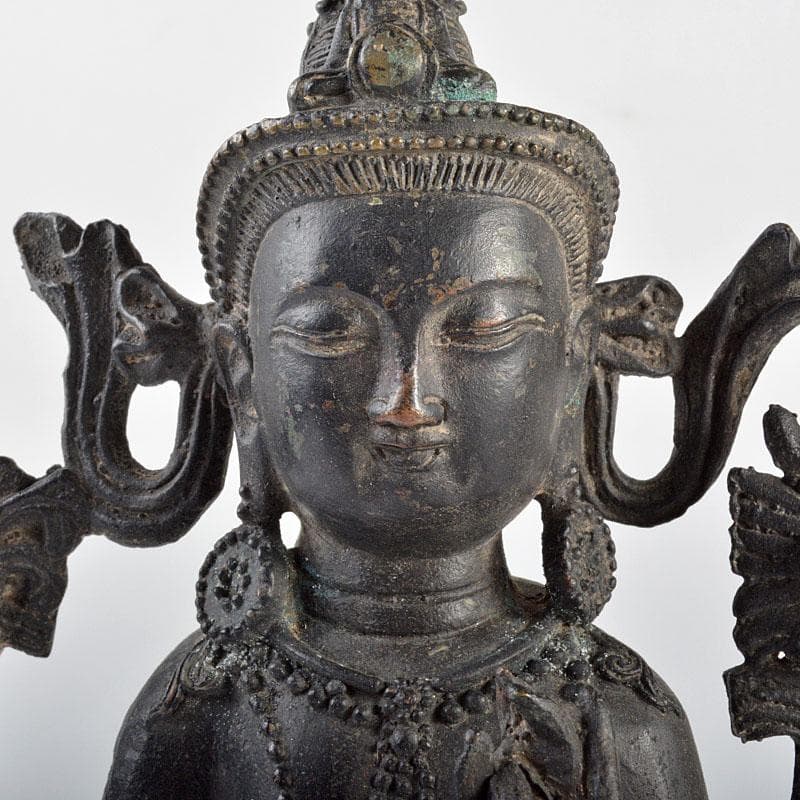 仏教美術　古銅　チベット仏　仏像　置物　M　R4347