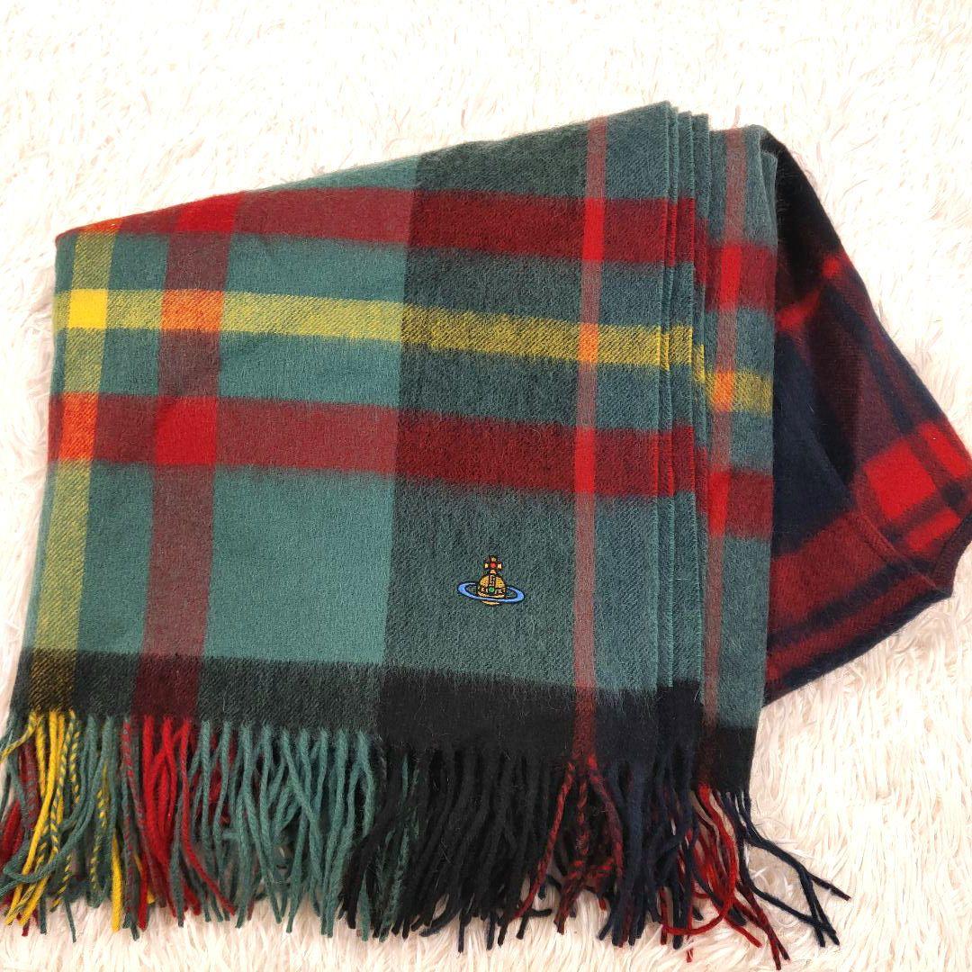 ヴィヴィアンウエストウッド　ワンポイントORB タータンチェック ケープストール