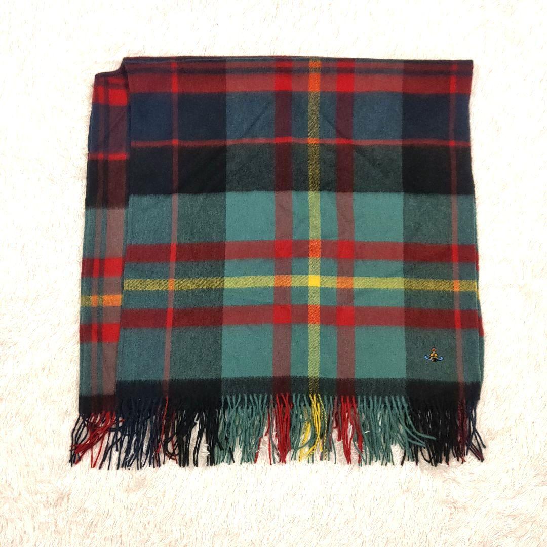 ヴィヴィアンウエストウッド　ワンポイントORB タータンチェック ケープストール