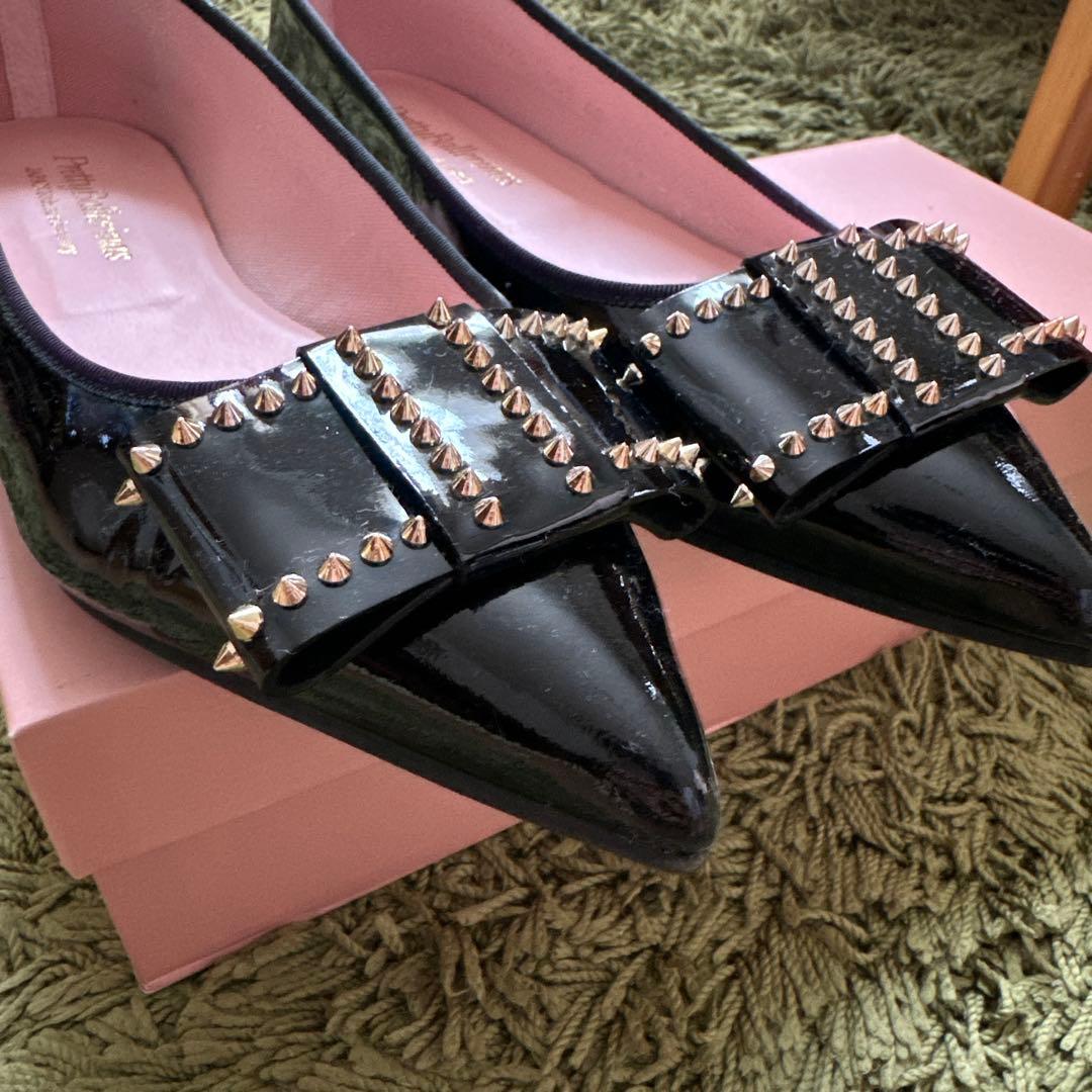 Pretty Ballerinas リボンスタッズバレエシューズ