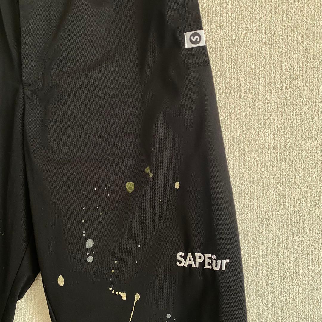 SAPEur サプール スケート チノパンツ ペンキ加工 ドローコード L