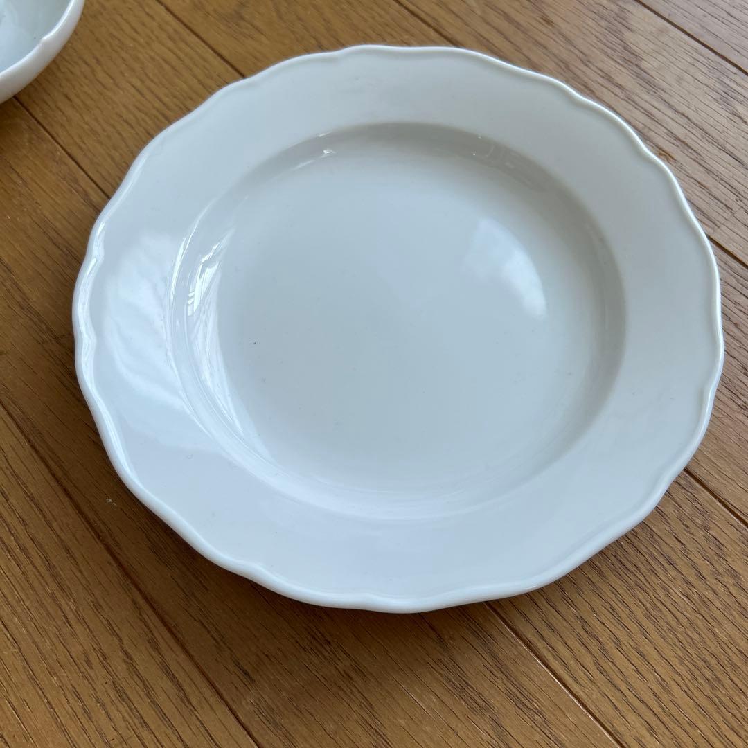マイセン白磁カップ、ソーサー、ケーキ皿 4客おまとめ