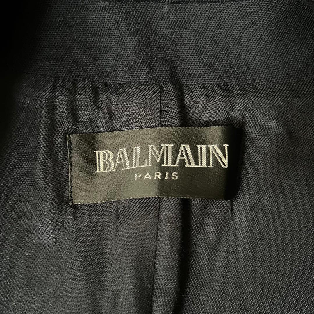 BALMAIN テーラードジャケット 金ボタン ダブル ネイビー 紺ブレ 38