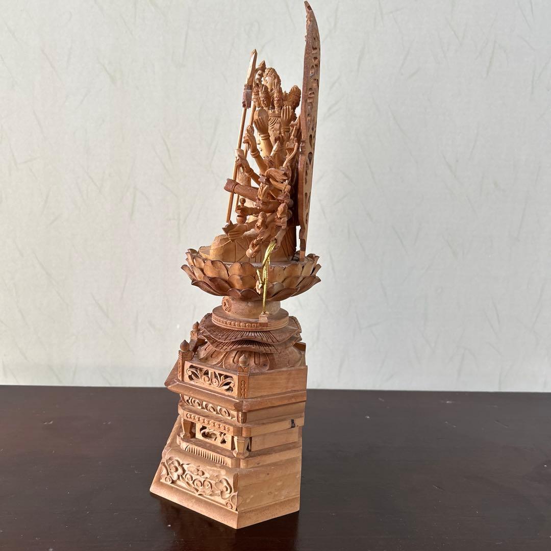 【土日値下中】千手観音像　木彫り　仏像　骨董品