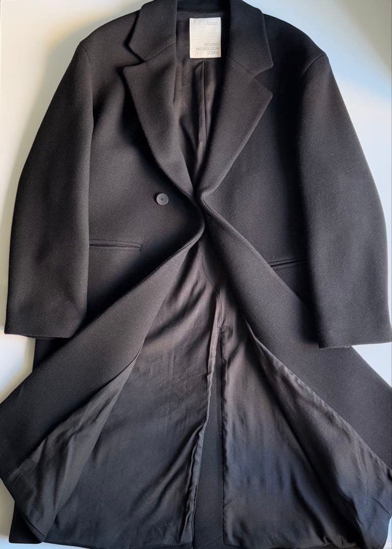 美品　ザラ　スタジオニコルソン　オーバーサイズコート　チェスターコート　L相当