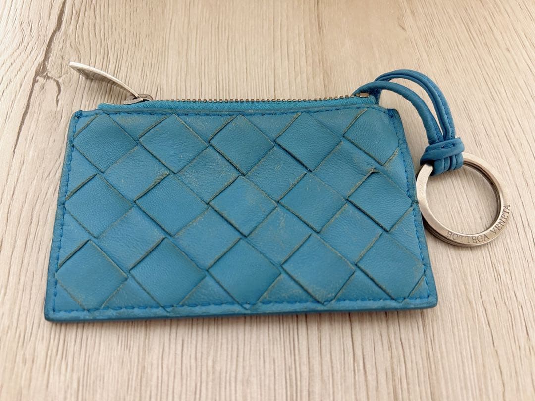 ボッテガヴェネタ・レザー イントレチャート キーリング付きケース