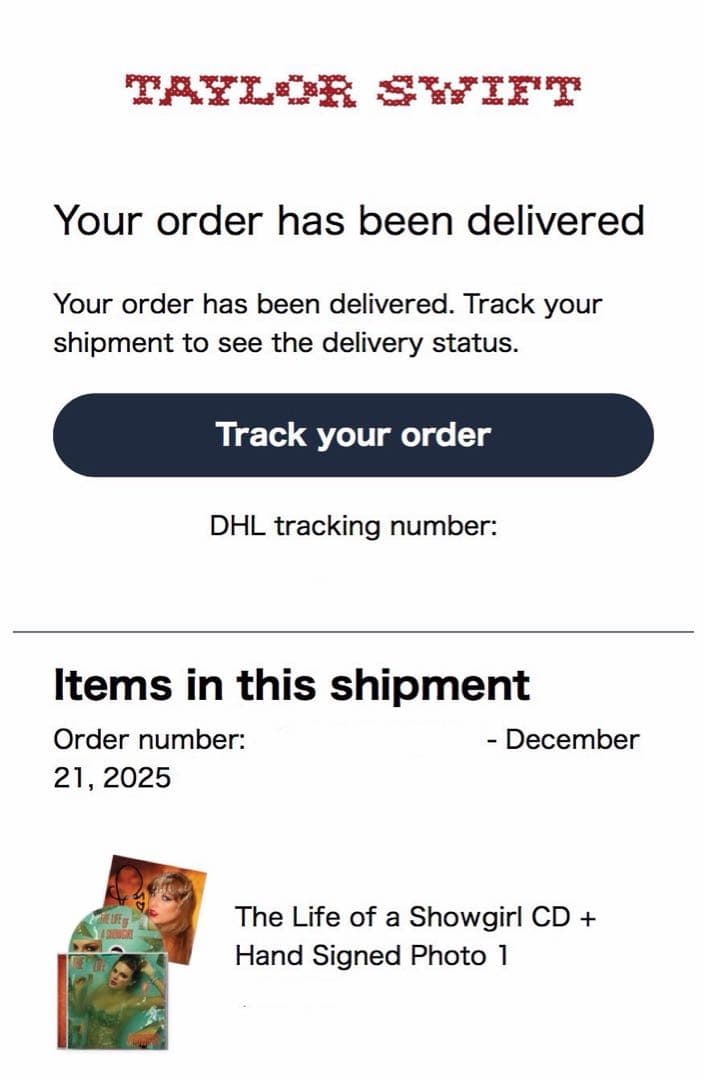 直筆サイン入り Taylor Swift TLOAS 輸入盤 CDアルバム