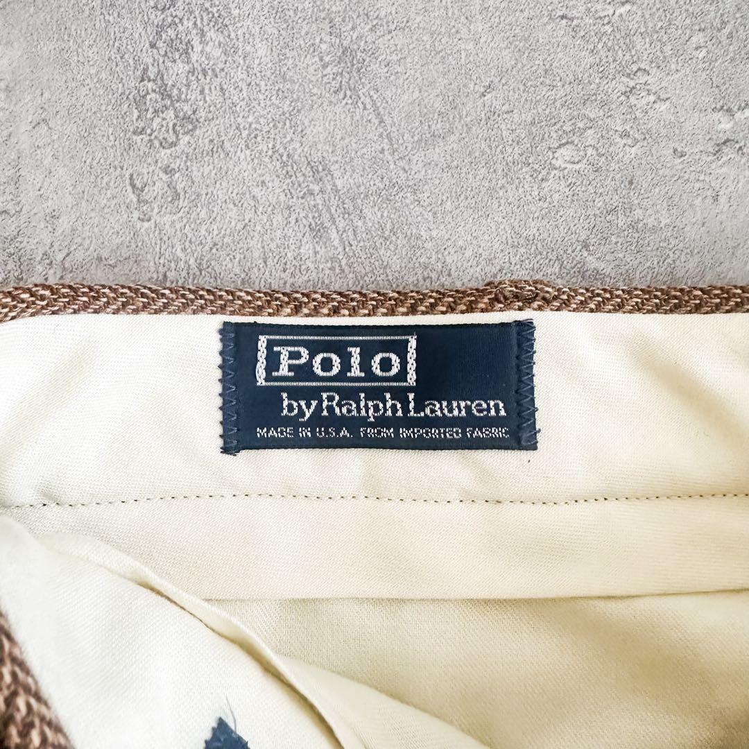 80s Polo Ralph Lauren ツータック ウール スラックスパンツ