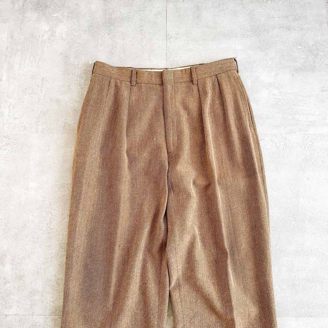 80s Polo Ralph Lauren ツータック ウール スラックスパンツ