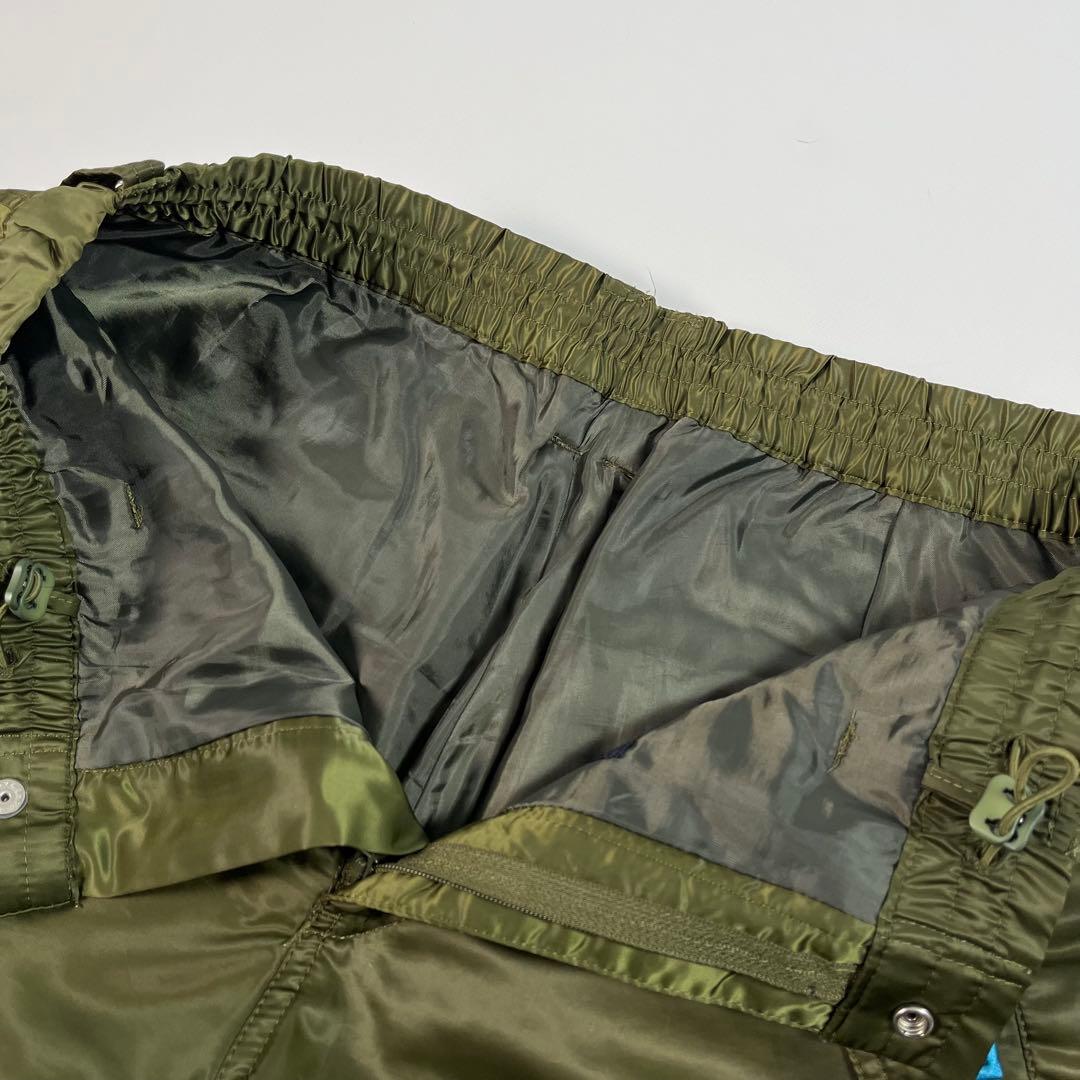 美品 PEARLY GATES 中綿 ナイロン パンツ ワッペン 刺繍ロゴ