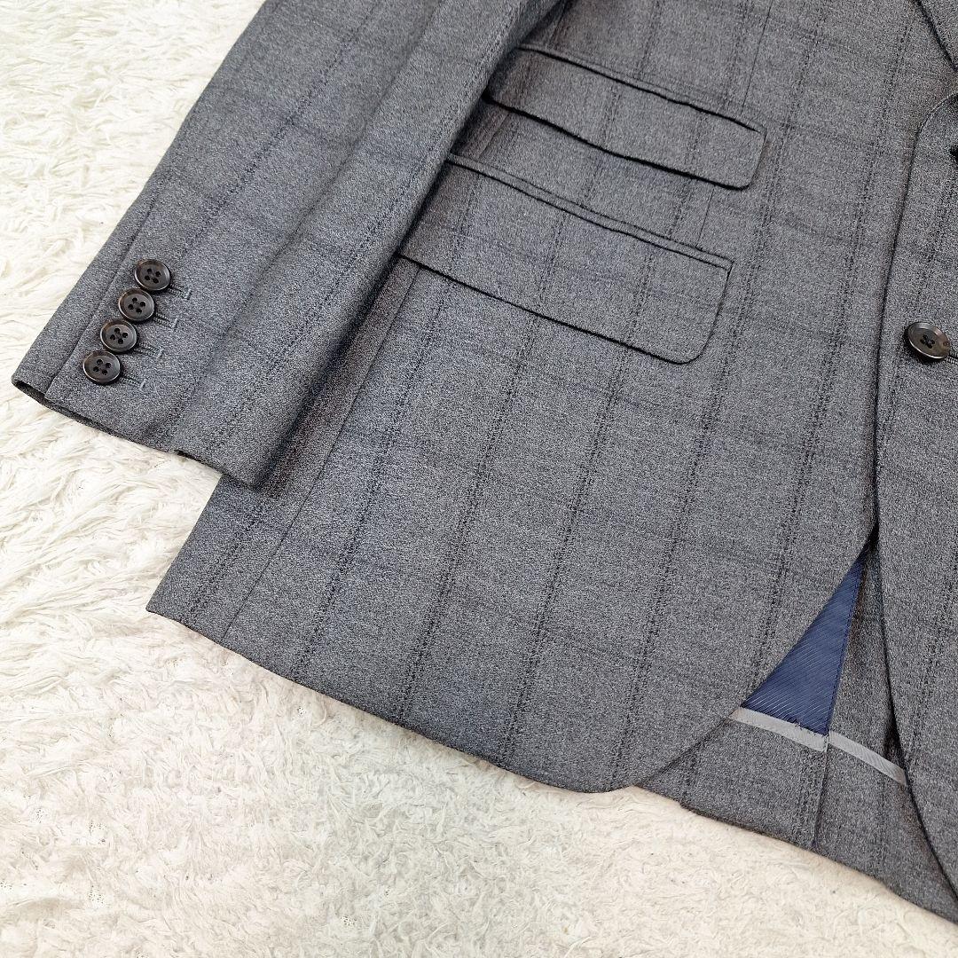 美品✨スーツセレクト　アルフレッドブラウン生地　スリーピース　A4　アジャスター