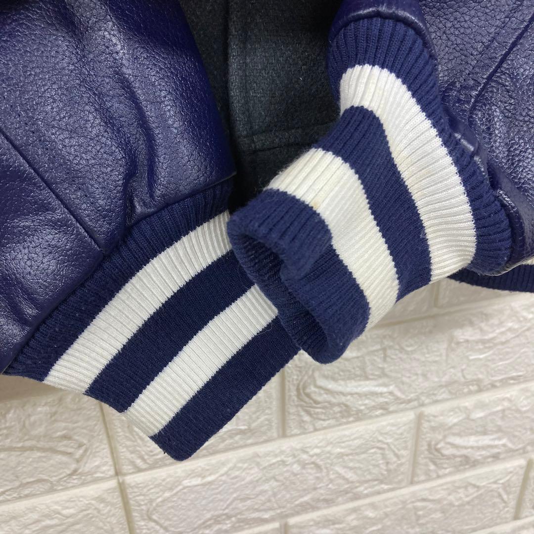 良品 X-LARGE 牛革　MLB スタジャン　アワードジャケット　M HUF