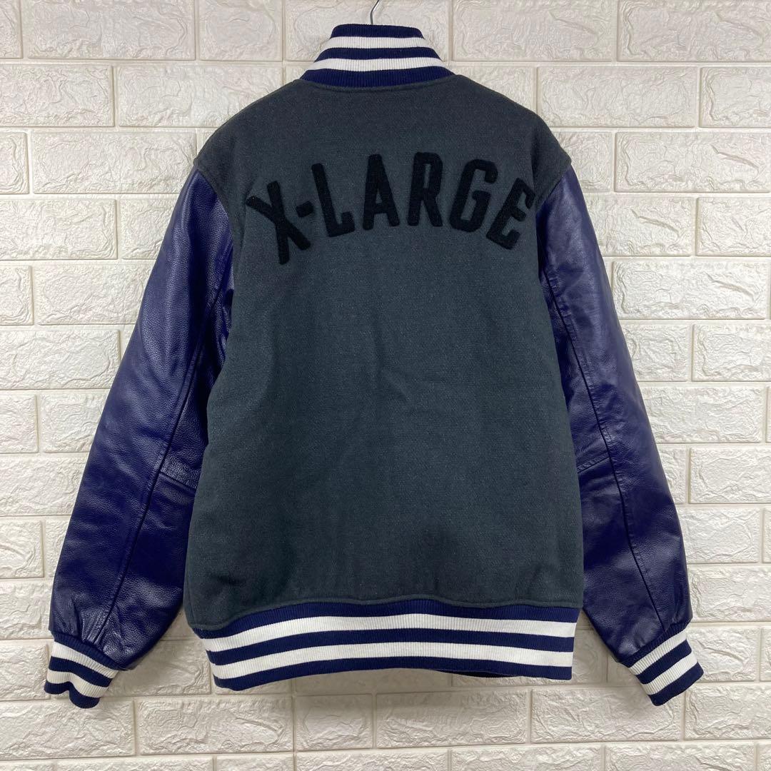 良品 X-LARGE 牛革　MLB スタジャン　アワードジャケット　M HUF