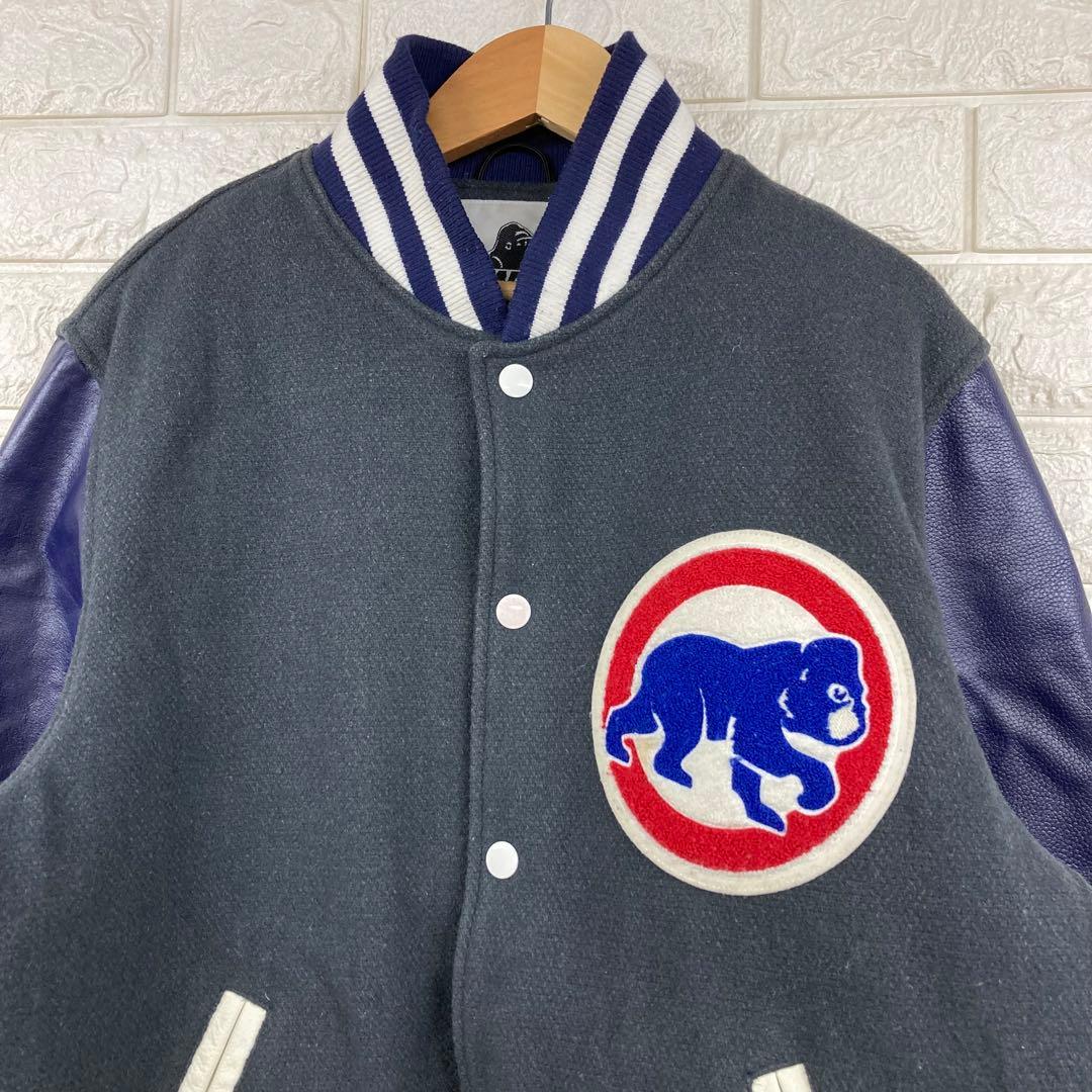 良品 X-LARGE 牛革　MLB スタジャン　アワードジャケット　M HUF