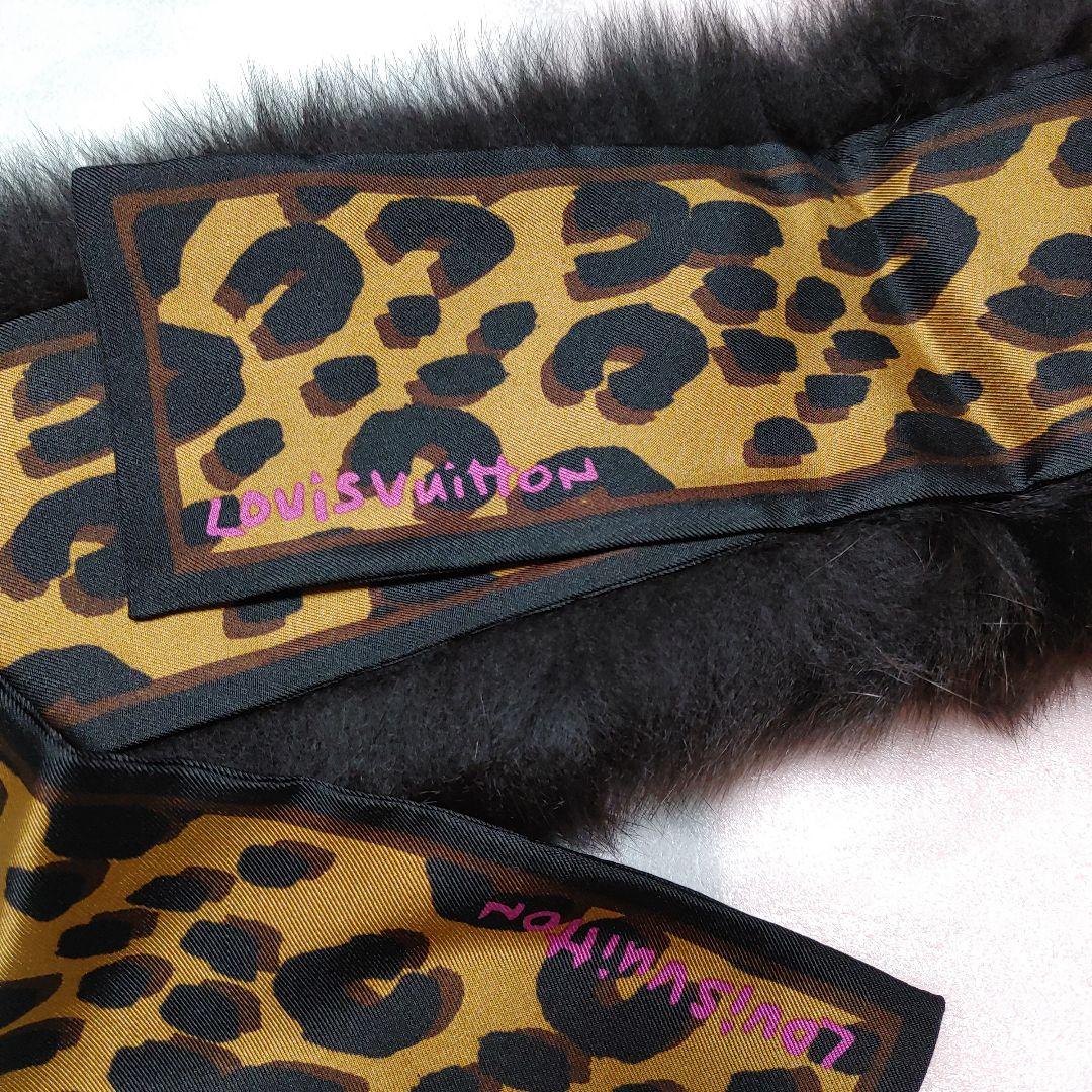 0707123　ルイヴィトン　ファーマフラー　バンドーフリュールフォックス