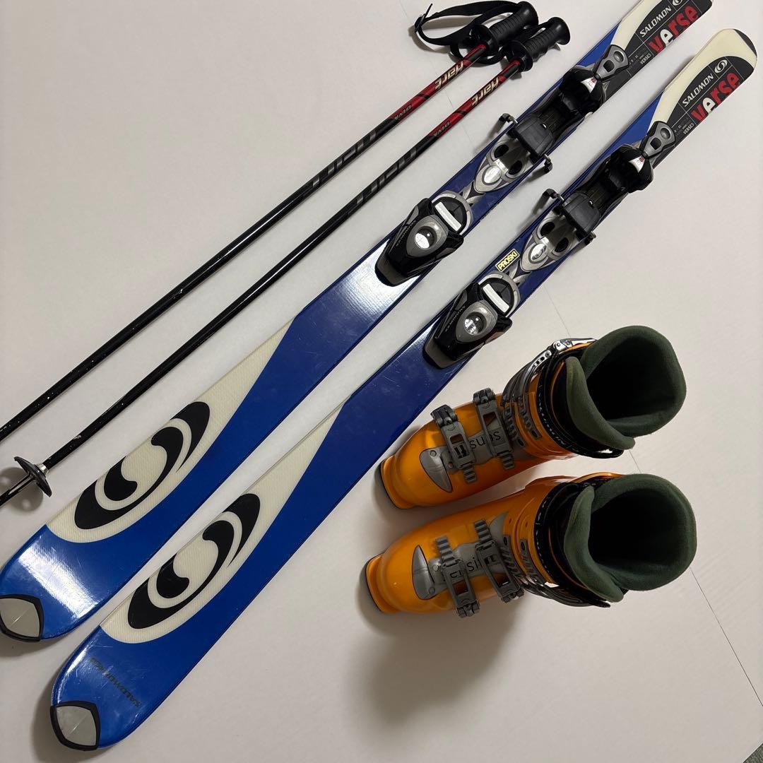 サロモン板150 cm ブーツ　　スキー　セット　ストック　head 110cm