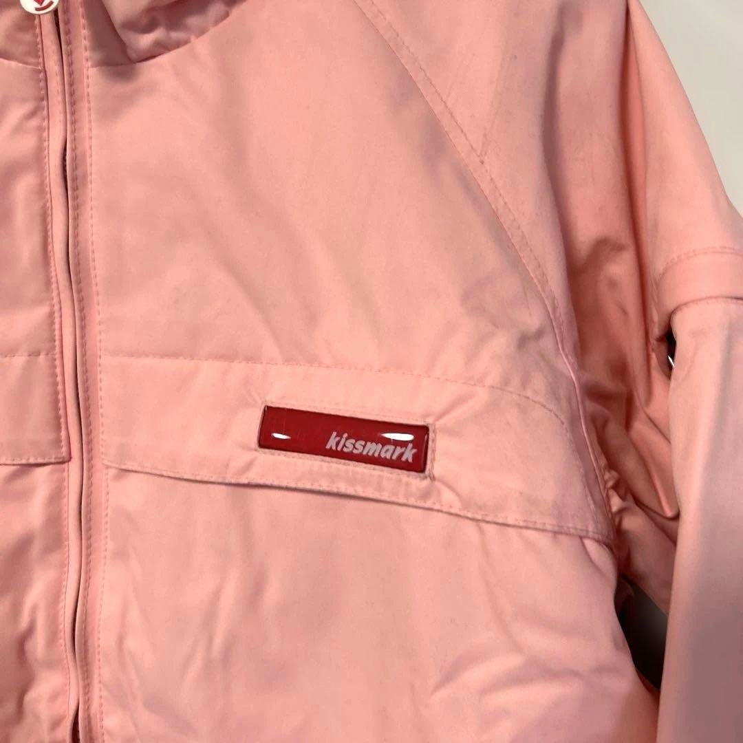 kissmark スノボウェア レディース M 上下セット ピンク× グレー