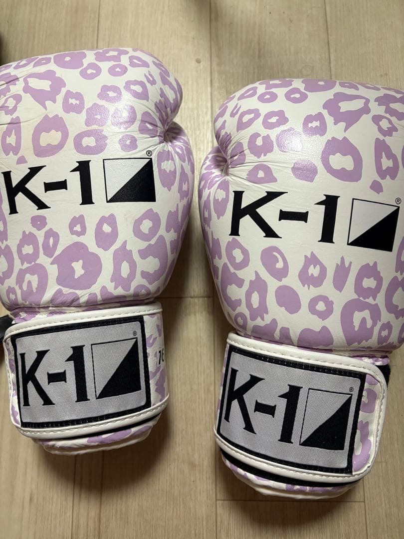 K-1アマチュア　ヒョウ柄 ボクシンググローブ ヘッドギアセット