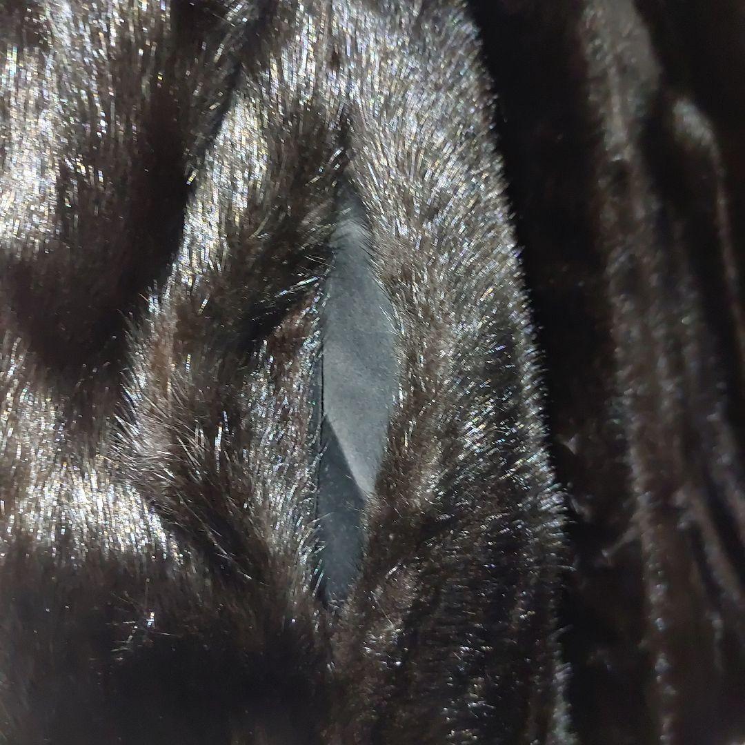 15号 ミンクファーコート SAFURON ブラック 上質毛皮 極上の肌触り