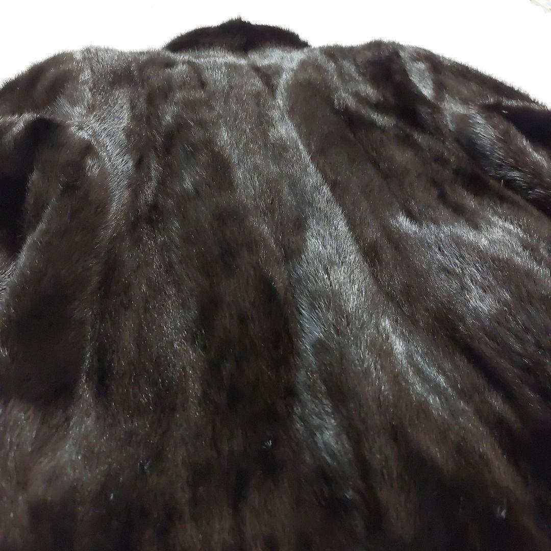 15号 ミンクファーコート SAFURON ブラック 上質毛皮 極上の肌触り