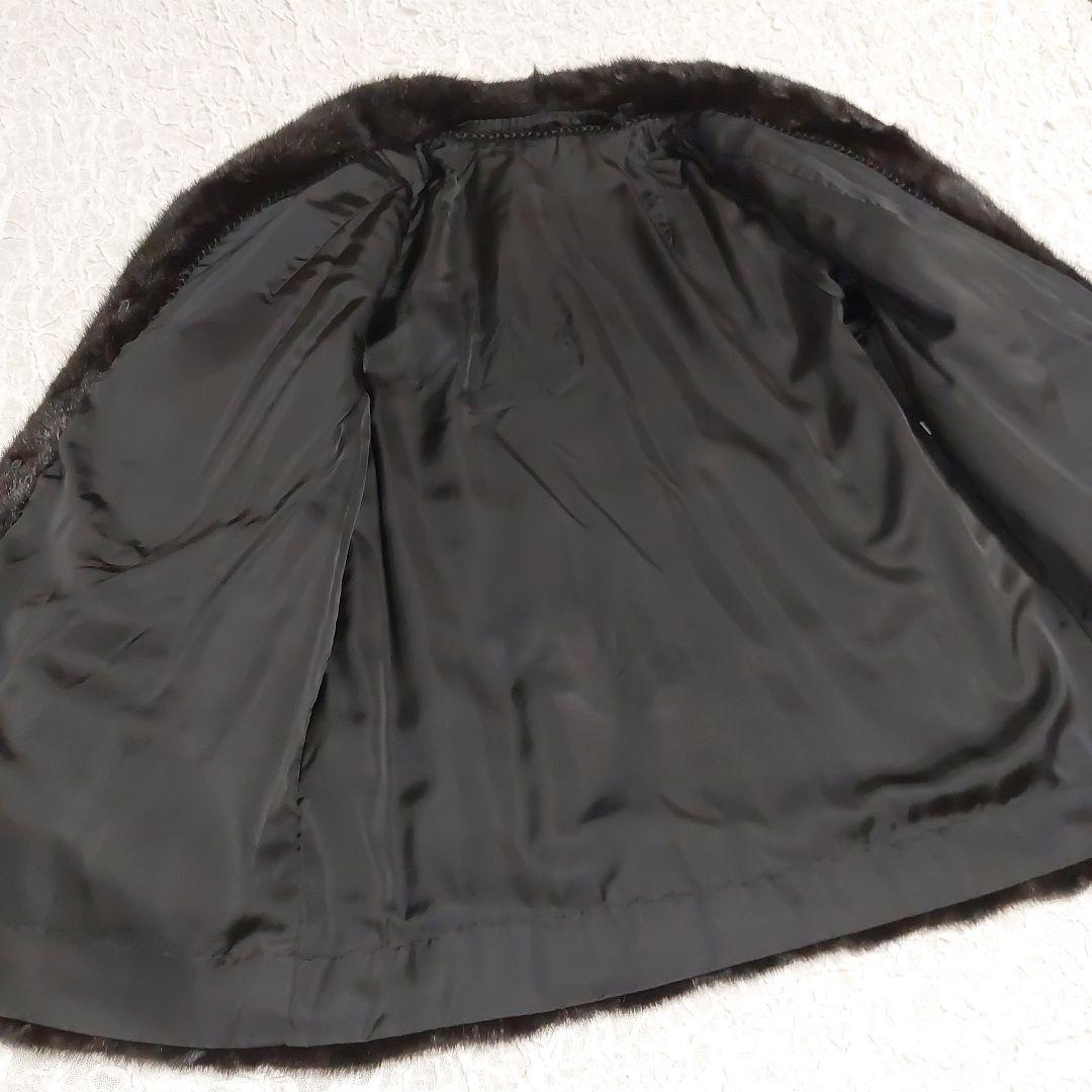 15号 ミンクファーコート SAFURON ブラック 上質毛皮 極上の肌触り