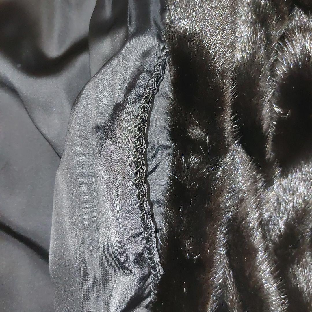 15号 ミンクファーコート SAFURON ブラック 上質毛皮 極上の肌触り