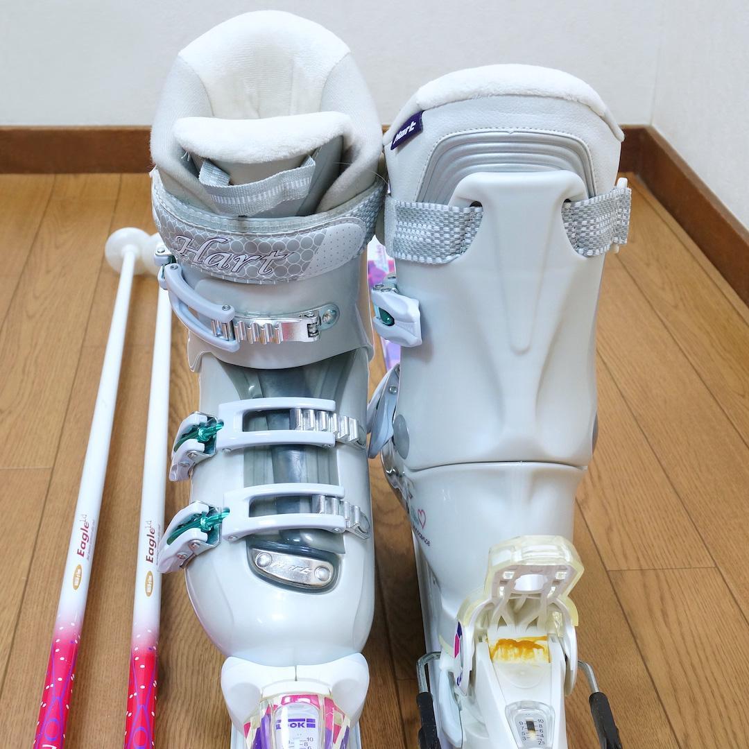メンテ済 140cm 靴24cm HART レディース スキーセット