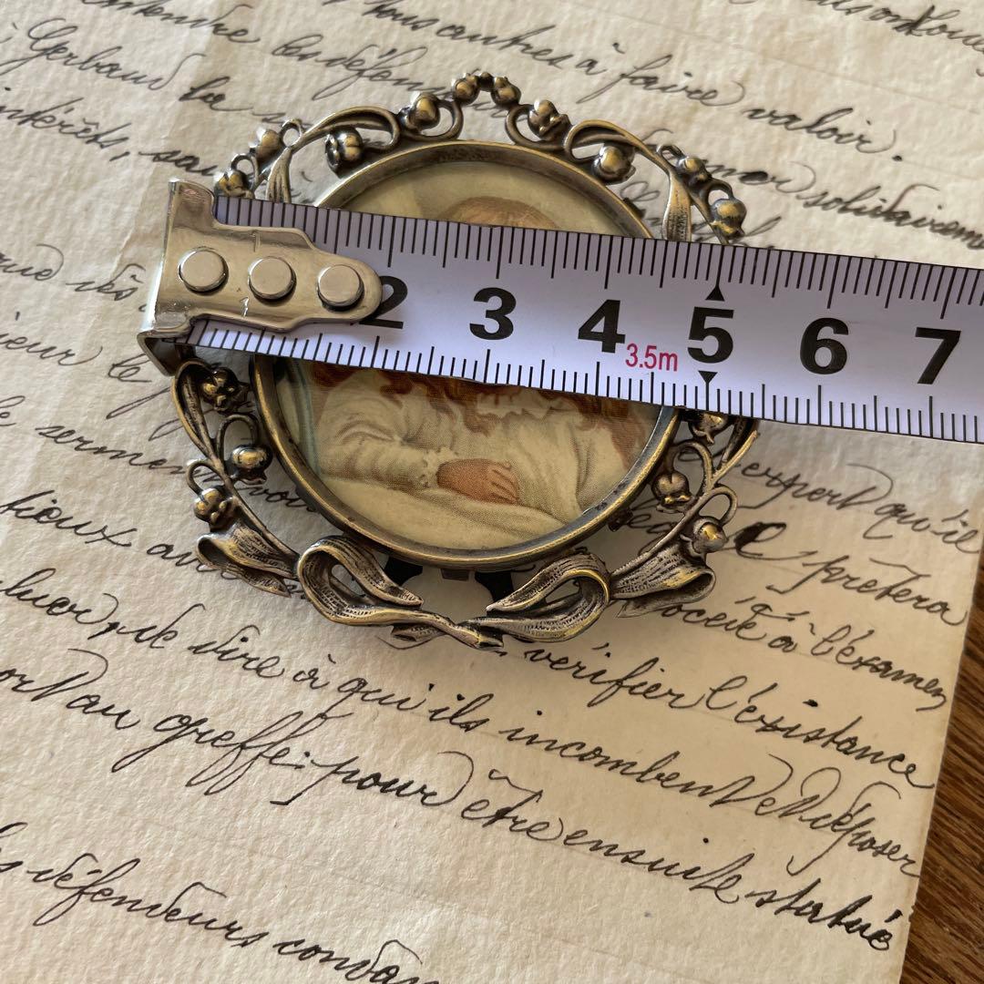 フランスアンティーク　純銀　スズランミニフレーム　1900年代